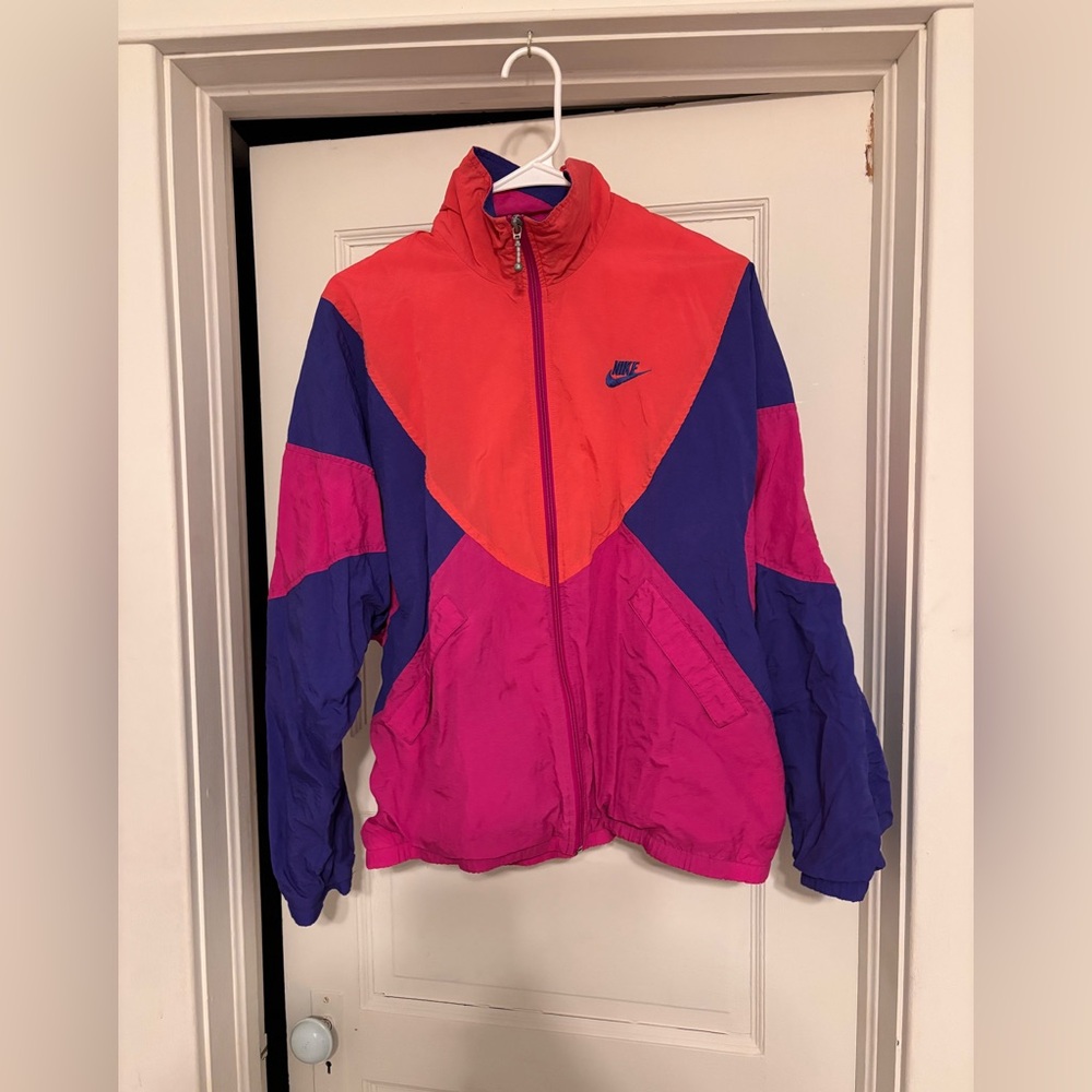 Nike Vintage Colorblock Windbreaker Jacket I Retro 90’s Pink/Purple/Peach
